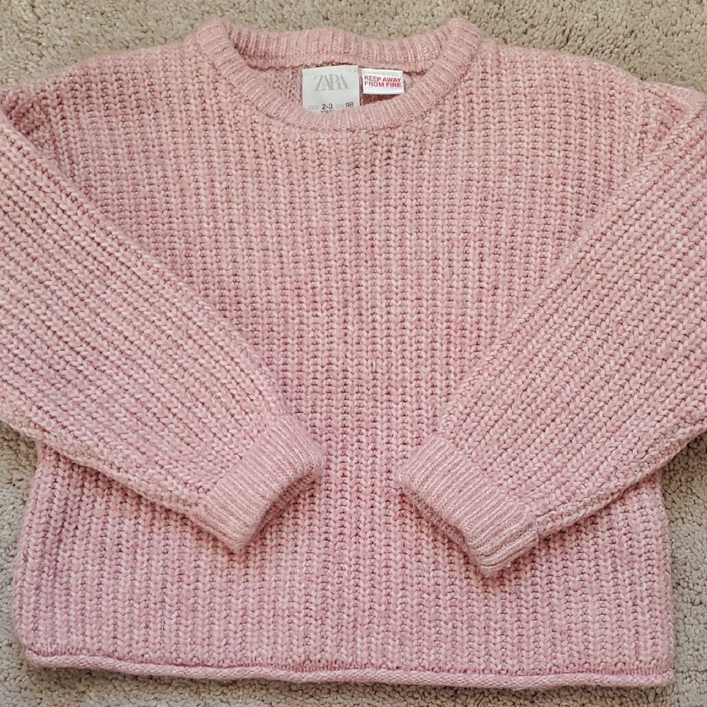 Zara Little Girls Knit Sweater 2-3y